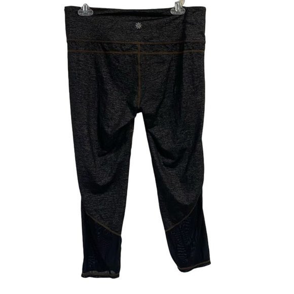 Athleta‎ High Rise Quest Mesh Chaturanga Capri Gray Legging Size L - Picture 4 of 10